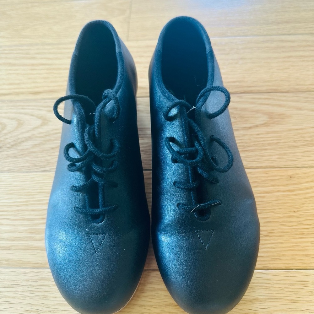 Leo’s Kids Jazz Tap Dance Shoes Black Sz 4.5M LS3312L